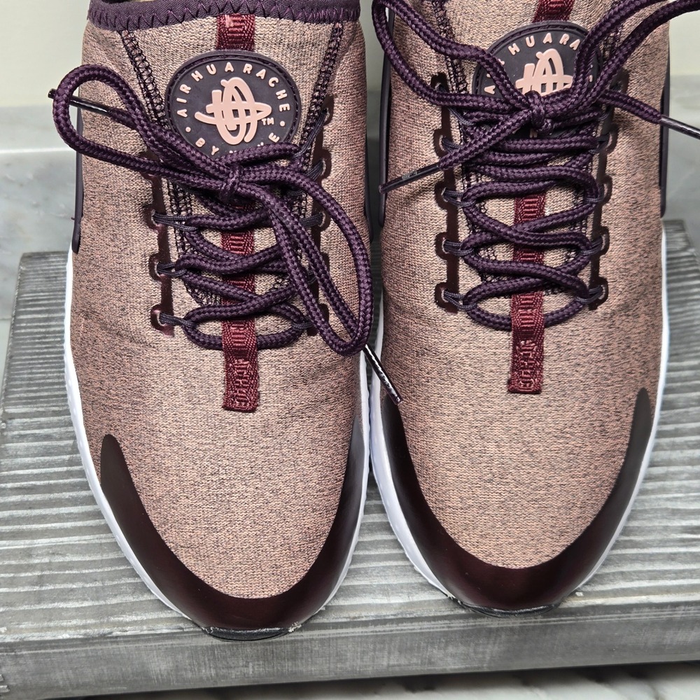 Nike Air Huarache Sneakers Womens Sz 8.5 Port Wine Ultra Running Shoes Excellent - Picture 9 of 11